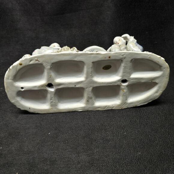 Porcelain Victorian Colonial Courting Couple Dog Woman & Man Figurine Tea Party - Picture 9 of 10